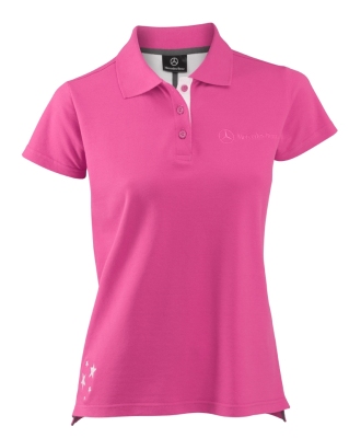 Женская рубашка-поло Mercedes-Benz Ladies Poloshirt, Star Logo, Pink