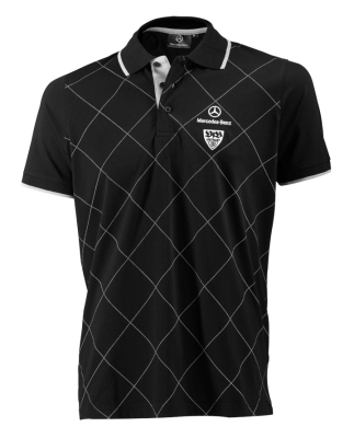 Мужская рубашка-поло Mercedes-Benz Men's Poloshirt VfB, Black