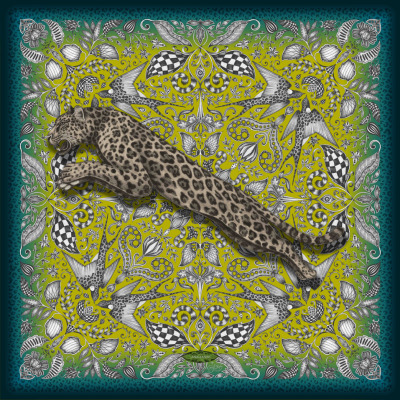 Женский шелковый шарф Jaguar Silk Scarf Chartreuse
