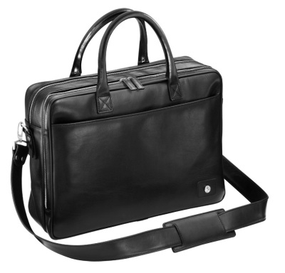 Кожаная сумка в деловом стиле Mercedes-Benz Leather Business Bag Black