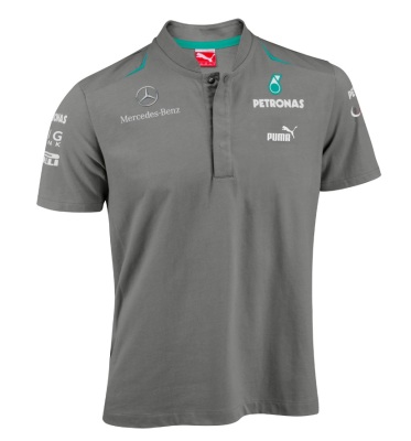 Мужская футболка поло Mercedes-Benz F1 Team Polo Shirt Grey