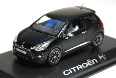 Модель автомобиля Citroen DS3, Matt Black, Scale 1:43