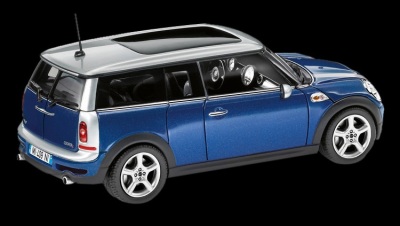 Модель автомобиля Mini Cooper Clubman Lightning Blue, Scale 1:87
