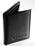 Компактный кожаный кошелек Mercedes-Benz Leather Mini Wallet, Black, артикул B66951352