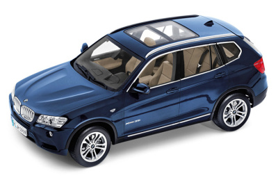 Модель автомобиля BMW X3 (F25), Deep-sea blue, Scale 1:18