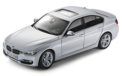 Модель автомобиля BMW 3 Series Saloon Glacier Silver, Scale 1:18
