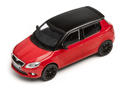 Модель автомобиля Skoda Fabia RS scale 1:43, red/black