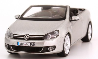 Модель автомобиля Volkswagen Golf Cabriolet, Scale 1:43, Tungsten Silver Metallic