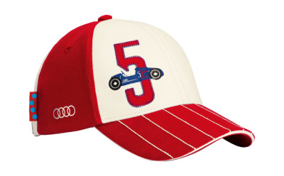 Детская бейсболка Audi Kids’ 5 baseball cap, red