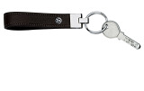 Брелок Volkswagen Metall Key Chain Leather Black, артикул 000087011DAPG