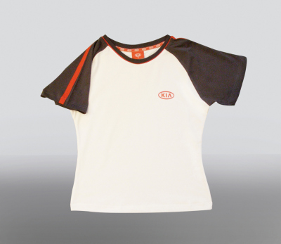 Футболка женская Kia T-Shirt Black White And Red
