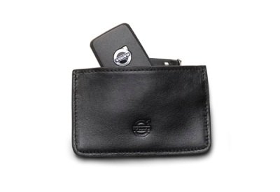 Кожаный футляр для ключей Volvo Leather Key Pouc Black