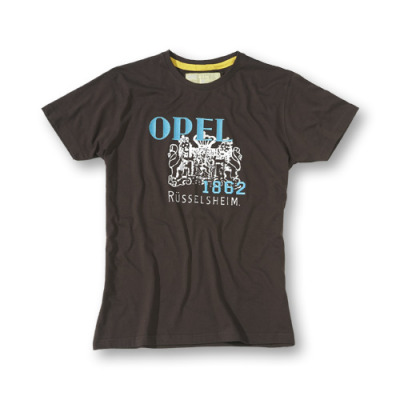 Мужская футболка Opel Men´s Tee brown, Opel Rüsselsheim coat of arms 1862 (Casual Line)