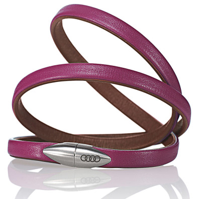 Двухцветный женский кожаный браслет Audi Women’s leather bracelet, two-tone