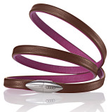 Двухцветный женский кожаный браслет Audi Women’s leather bracelet, two-tone, артикул 3291100900