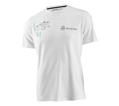 Мужская футболка Mercedes Men’s T-Shirt, Motorsport White