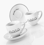 Набор чашек для эспрессо Mercedes-Benz Vintage Logo Espresso Cups AMG, артикул B66959975