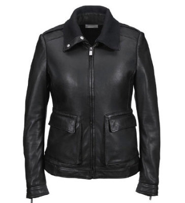 Женская кожаная куртка Porsche Women's Leather Jacket, Black