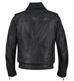 Мужская кожаная куртка Porsche Men's Leather Jacket, Black, артикул WAP97400S0B