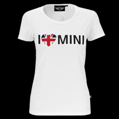 Женская футболка Mini Ladies' I Love Mini T-Shirt, White