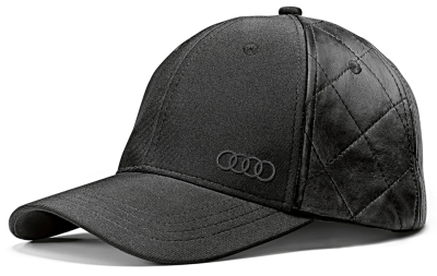 Бейсболка Audi Leather cap by PZero, unisex, black