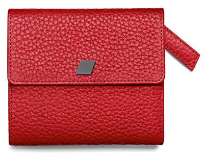 Женский кожаный мини кошелек Audi Womens Mini purse Audi Sport, red