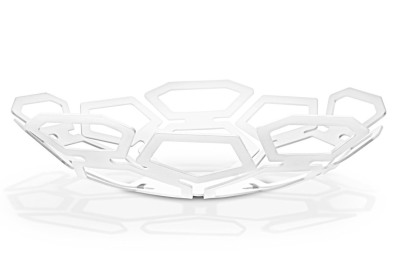 Большая металлическая ваза Audi Metal bowl L, white