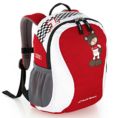 Детский рюкзак Медвежонок-гонщик Audi Kids Motorsport bear backpack