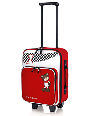 Детский чемодан на роликах Медвежонок-гонщик Audi Kids Motorsport bear trolley case