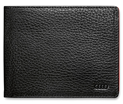Мужской кожаный кошелек Audi Sport Mini purse, black/red