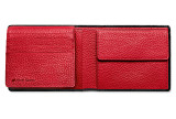 Мужской кожаный кошелек Audi Sport Mini purse, black/red, артикул 3141401500
