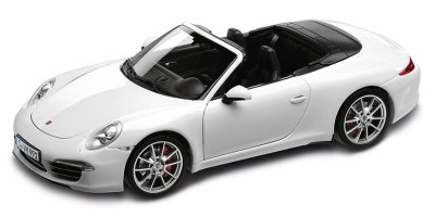 Модель автомобиля Porsche 911 Carrera S Cabriolet, White, 1:18