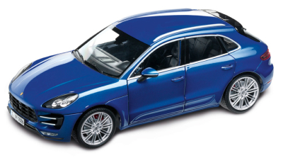 Модель автомобиля Porsche Macan Turbo, Scale 1:18, Sapphire Blue Metallic
