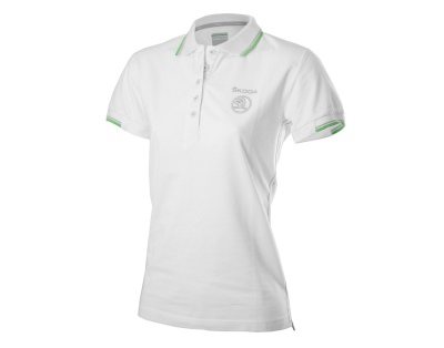 Женская рубашка-поло Skoda Women’s white polo-shirt, White logo