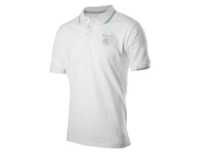 Мужская рубашка поло Skoda Men’s white polo-shirt, White logo
