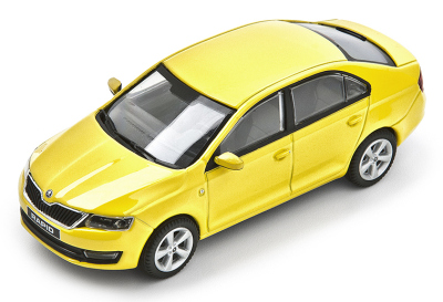 Модель автомобиля Skoda Rapid 1:43, sprint yellow