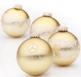 Набор из 4-х елочных шаров Mercedes Weihnachtskugeln 4er Set, артикул B66952652