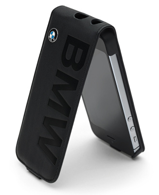 Складной чехол BMW для Apple iPhone 5s, Mobile Phone Flip Cover, Black Leather