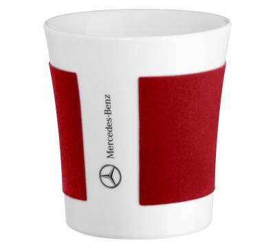 Фарфоровая кружка Mercedes Porclain Mug White Red