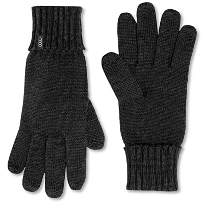 Вязаные перчатки для сенсорного экрана Audi Black knitted gloves with touc function