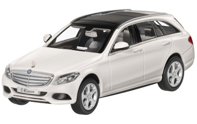 Модель автомобиля Mercedes C-Class Estate, Exclusive, Scale 1:43, Designo Diamond White Bright