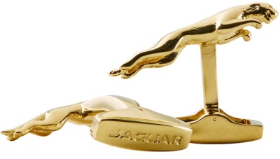 Позолоченные запонки Jaguar Leaper Cufflinks, Gold Plated