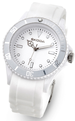 Женские наручные часы Skoda Silicone ladies watch white