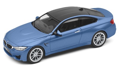 Модель автомобиля BMW M4 Купе (F82), Yas Marina Blue, Scale 1:43