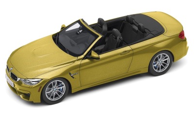 Модель автомобиля BMW M4 Кабриолет (F83), Austin Yellow, Scale 1:18