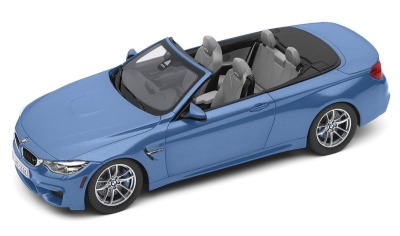 Модель автомобиля BMW M4 Кабриолет (F83), Yas Marina Blue, Scale 1:18