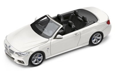 Модель автомобиля BMW 4 серии Кабриолет (F33), Alpine White, Scale 1:43