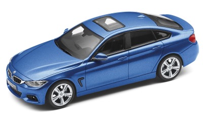 Модель автомобиля BMW 4 серии Гран Купе (F36), Estoril Blue, Scale 1:43
