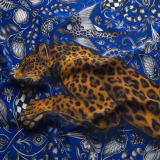 Женский шелковый шарф Jaguar Silk Scarf Cobalt, артикул JSTSILKCOB