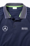 Мужская футболка поло Mercedes-Benz Men's Polo Shirt, Hugo Boss, Dark Blue, артикул B66956298